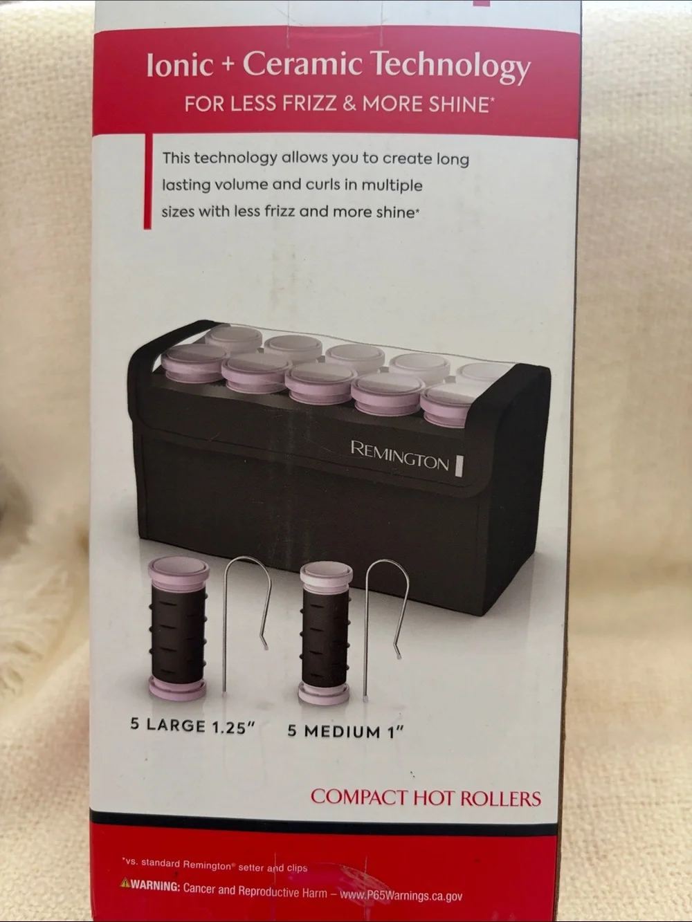 Remington compact, hot rollers in storage travel case